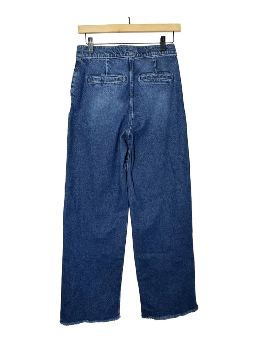 Express Wide Leg Jeans Womens 4R High Rise Stretch Medium Wash Denim - Picture 5 of 10